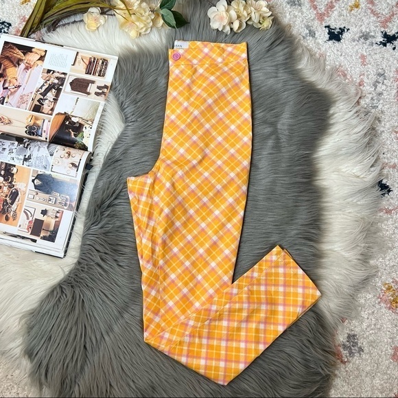 NEW Urban Outfitters Ingrid Super High Rise Pin Up 90s Plaid Skinny Pants Sz 4 - Picture 11 of 13